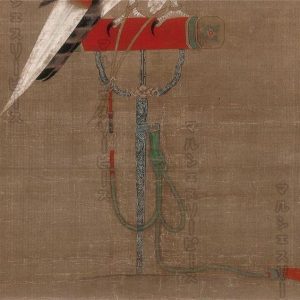 架上鷹図 元 徐沢 巻物